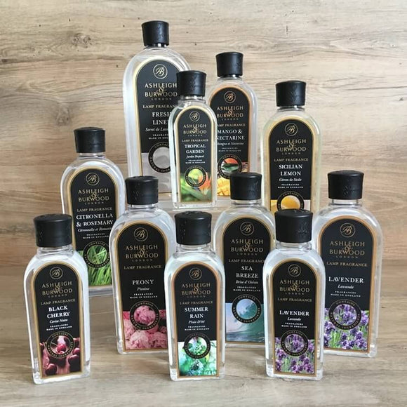 Photo showing the new spring summer 2018 lamp fragrances from Ashleigh & Burwood.