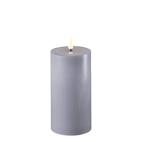 7.5 x 15cm Dust Blue LED Pillar Candle