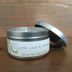 Limeleaf and Ginger Travel Tin Candle