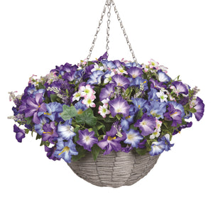 Purple Petunia Hanging Basket